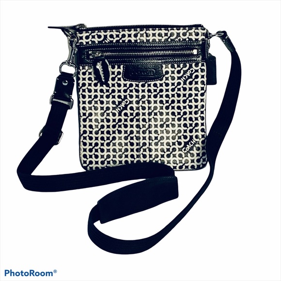 Coach Black & White Optic Crossbody Purse